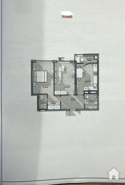 Apartament 1 cameră, 62 m², Telecentru, str. șos. Hâncești 142/1