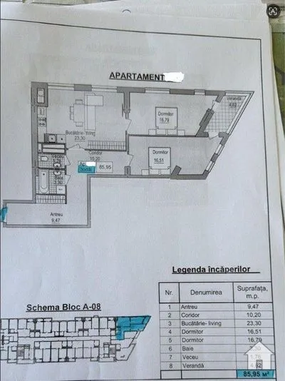 Apartament 2 camere, 86 m², Poșta Veche, str. str. Ceucari