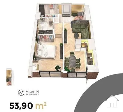 Apartament 1 cameră, 54 m², Centru, str. str. Serghei Lazo